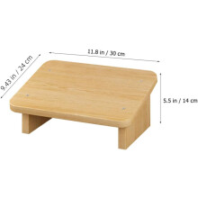 Taburete de madera antideslizante de 30 cm. Taburete doméstico para oficina y hogar. Taburete portátil.