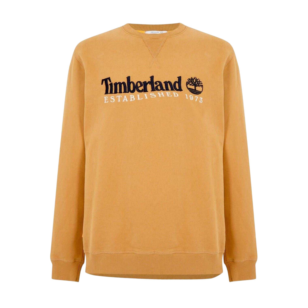 Timberland (Xxl, Wheat) Mens Heritage Cotton Blend Crew Neck Regular Sweatshirt