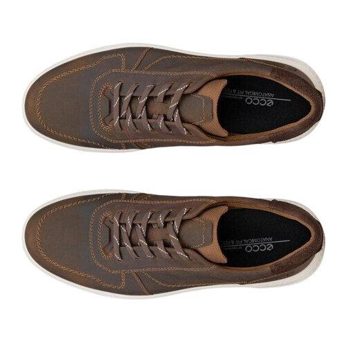 Ecco (8.5 UK, Camel) Ecco Mens Move Leather Trainers 2