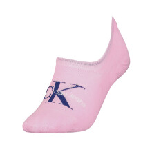 (One Size, Pink) Calvin Klein Womens/Ladies Footie Cotton Blend No-Show Socks