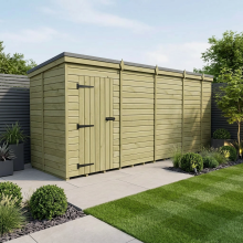 17 x 5 Pent Shed Tanalised (Single Door, No Windows)