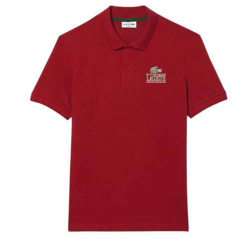Lacoste (S, Red) Lacoste Mens Regular Polo Shirt