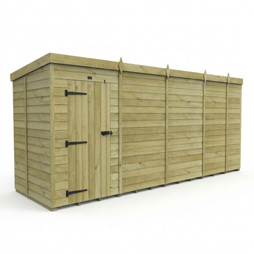 17 x 5 Pent Shed Tanalised (Single Door, No Windows) 1
