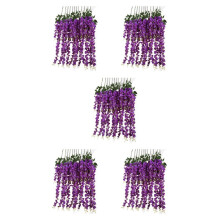 Artificial Silk Wisteria Vine Ratta Silk Hanging Flower Wedding Decor,30 Pieces,()
