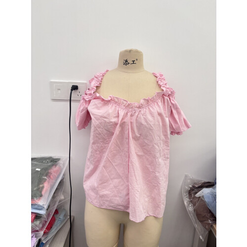 Modieuze casual off-shoulder blouse voor dames, korte-Witte L 2