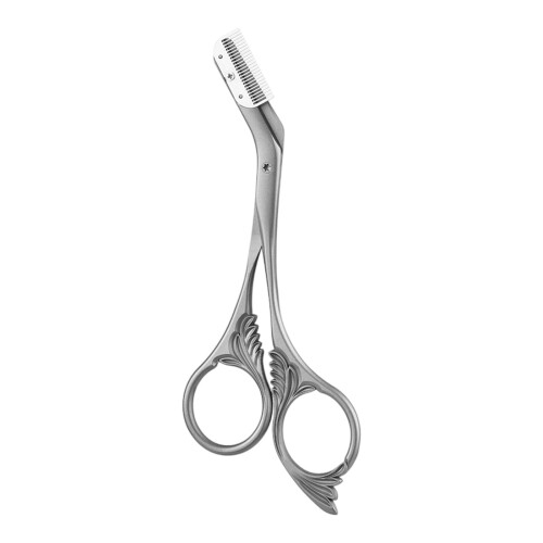 Stainless Steel Eyebrow Trimmer Scissors Eyebrow Cutter-Silver