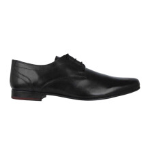 (13 UK, Black) Firetrap Mens Leather Derby Shoes