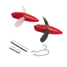 Flying Fish Soft Lures With 3D Eye Silicone Tail For-Red