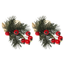 2St Servetringen Kerst Met Neptakken Voor Feestelijke