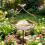 Antique Birdbath for Patios Yard Lawn Iron Construction-Red 6