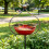 Antique Birdbath for Patios Yard Lawn Iron Construction-Red 7