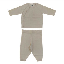 (0-3 Months, Birch) Pretty Green Baby Viscose Long-Sleeved Top And Leggings Set