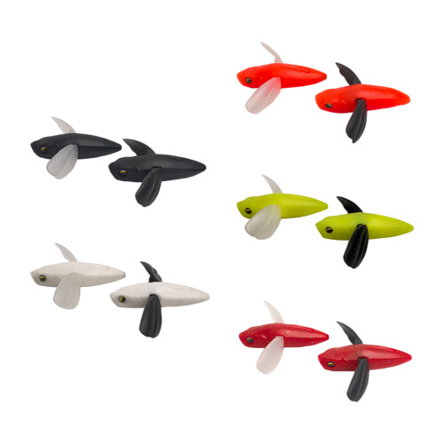 Flying Fish Soft Lures Baits With Elastic TPE For-Yellow 2