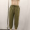 Women's Pants High Waist Drawstring  Bottom with Button-Black S 4