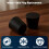 Pack of 6 Black Rubber Stoppers Flexible Rubber Texture for 9