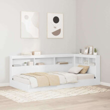 vidaXL Storage Headboard with Shelf White 80 cm Engineered Wood
