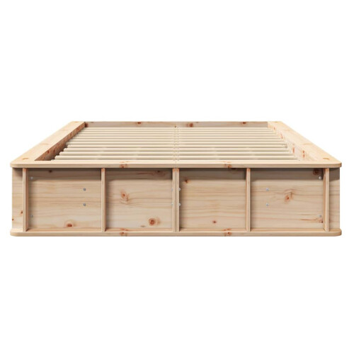 VidaXL vidaXL Bed Frame Brown 140 x 200 cm Solid Pine Wood 1