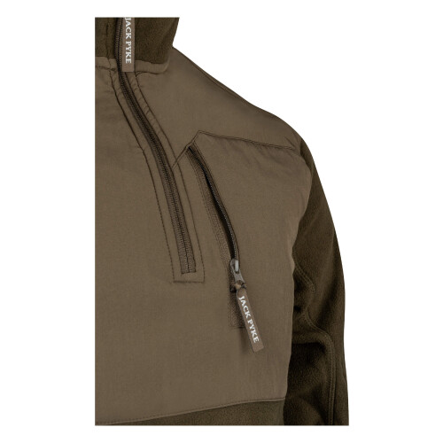 JACK PYKE JACK PYKE Rannock Fleece Pullover Dark Olive X-Large