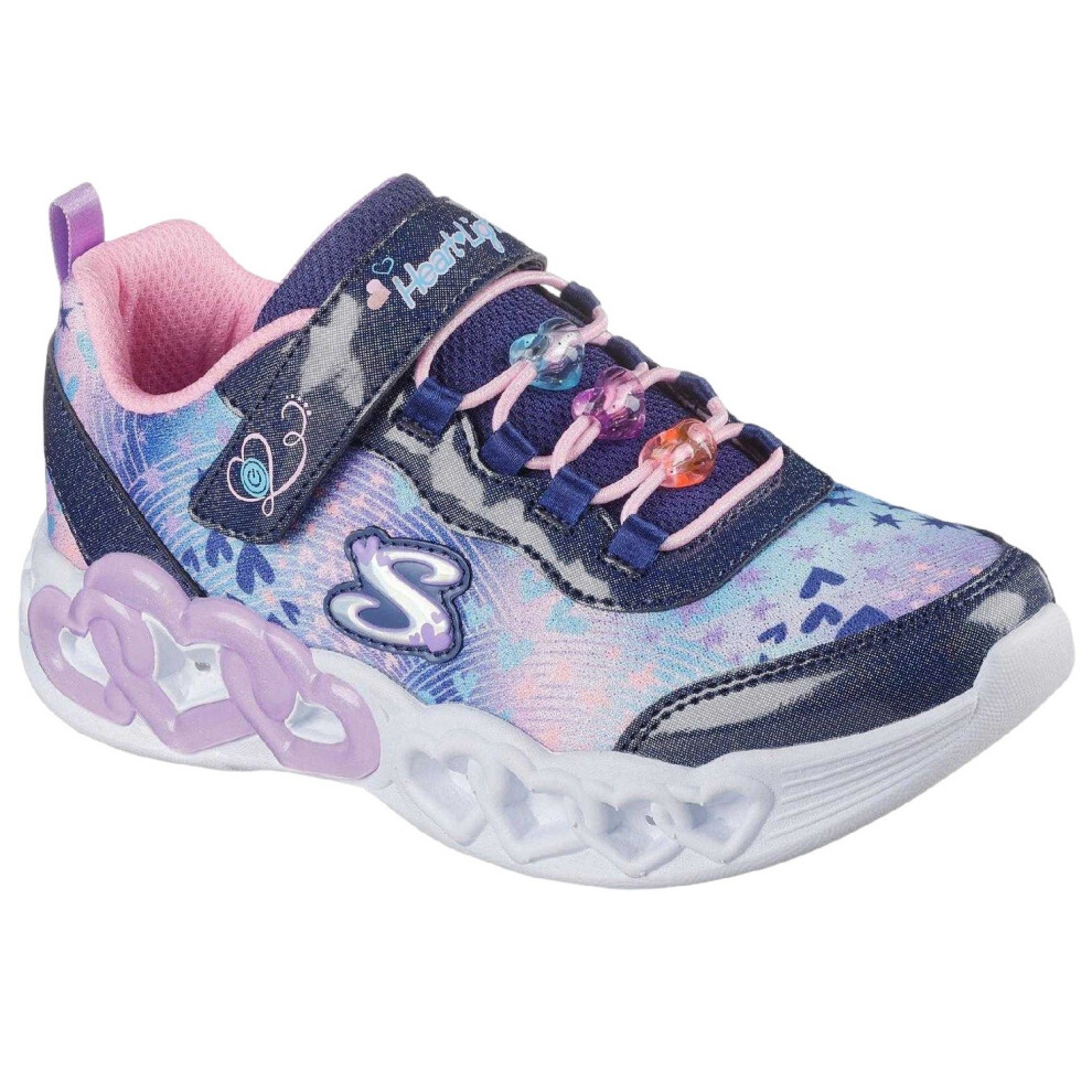 Skechers (12 Uk Child, Navy/Multicoloured) Childrens/Kids Hearts Trainers