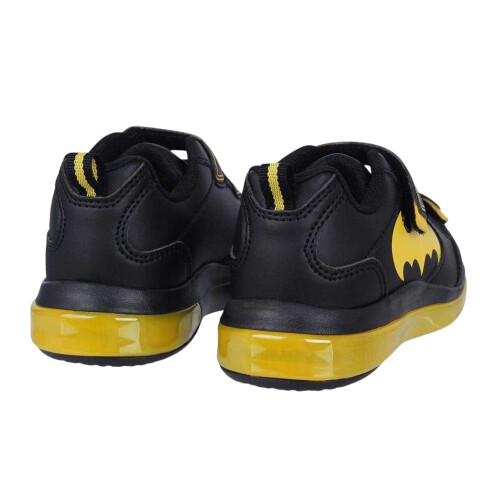 Batman (1 UK, Black/Yellow) Batman Boys Light Up Hook and Loop Trainers 1