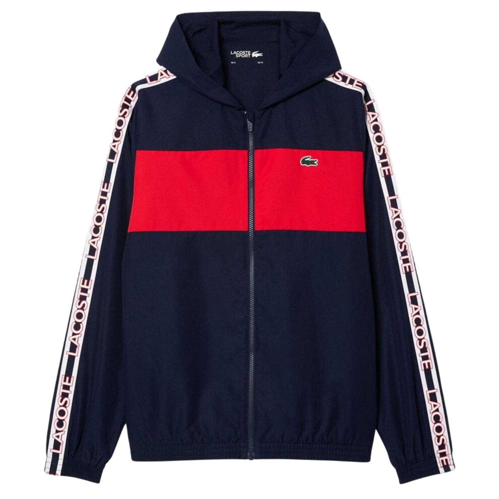 Lacoste (Xs, Navy) Mens Colour Block Logo Tennis Jacket