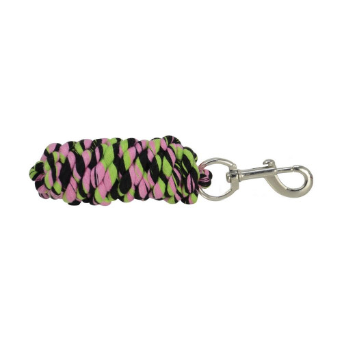 (2m, Black/Pink/Green) Hy Three Toned Lead Rope