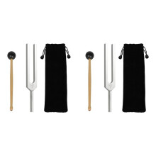 2X Aluminum Alloy Tuning Forks,512Hz Tuning Fork with Hammers for Nervous System Testing Sound Healing Therapy