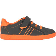 (12 UK Child, Grey/Orange) Lonsdale Childrens/Kids Oval Trainers