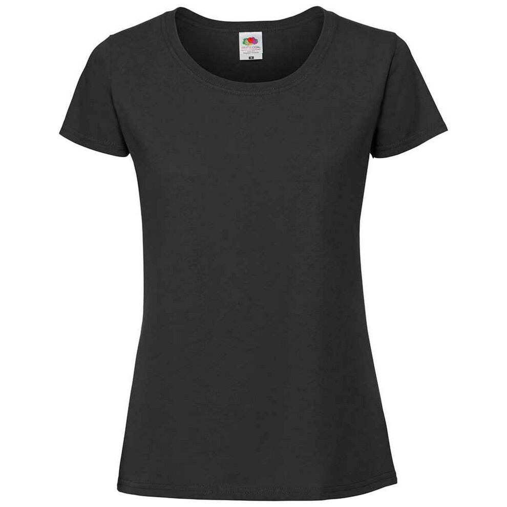 Fruit Of The Loom (Xl, Black) Womens/Ladies Iconic Ringspun Cotton T-Shirt
