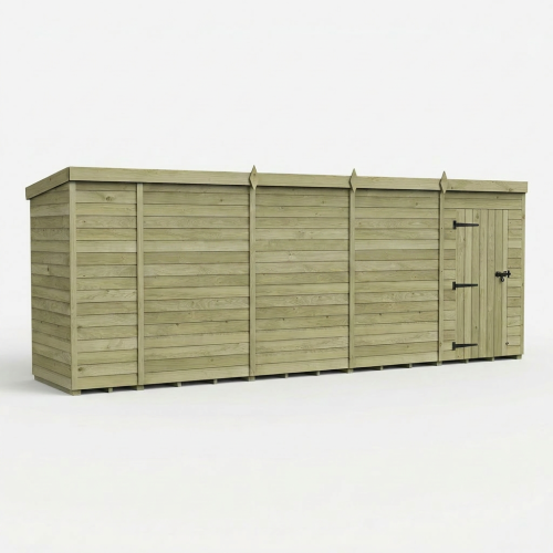 18 x 4 Pent Shed Tanalised (Single Door, No Windows) 1
