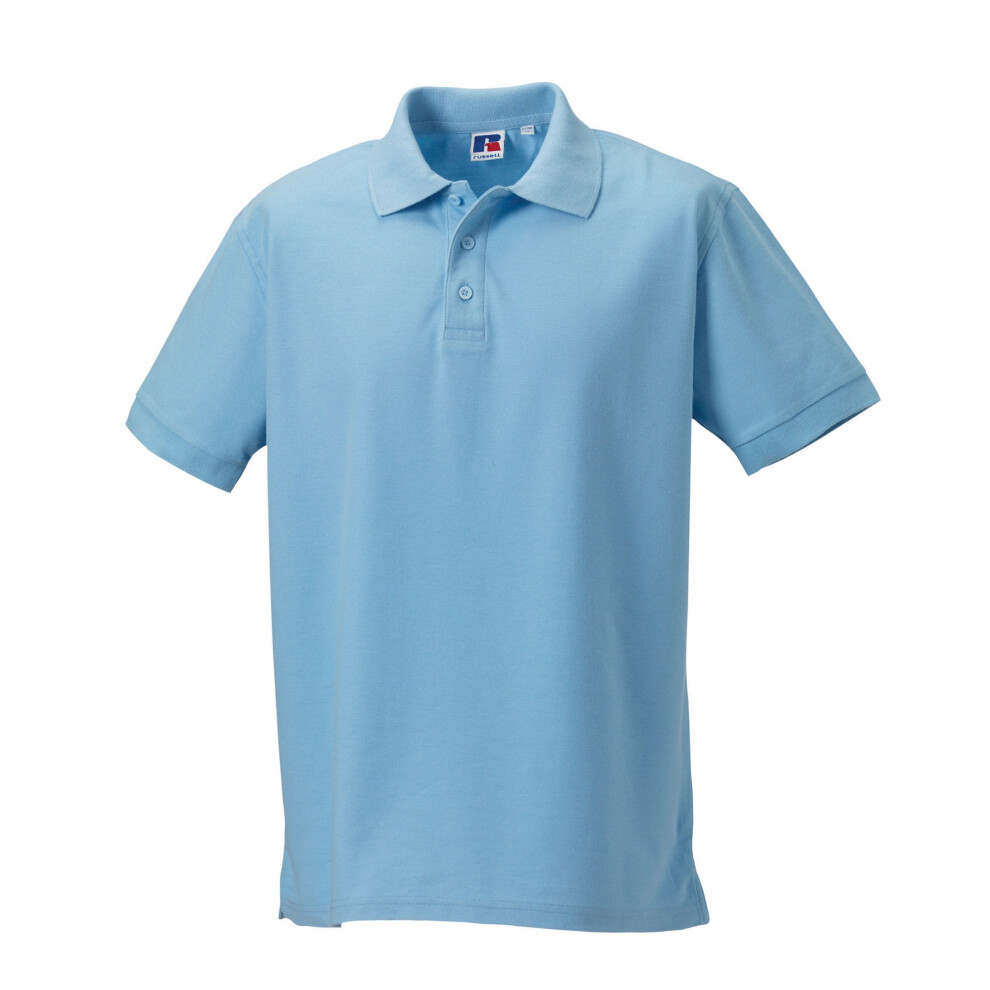 Russell (4Xl, Sky) Mens Ultimate Classic Cotton Polo Shirt