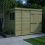 9 x 10 Pent Shed Tanalised (Double Door, With Windows) 3