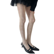 Dames Controle Top Panty Panty met patroon Kousen-Lichtgrijs