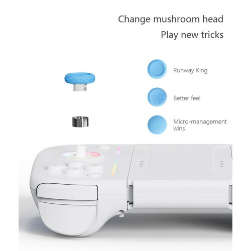 Wireless Gamepad for  IOS Android PC Wireless  Controller with Hall Joystick 6-Axis Motion Sensing C