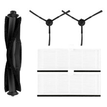 Pièces de Rechange Compatibles avec L'Aspirateur Robot pour Ultenic T10 : Brosse Latérale Principale et Filtre HEPA (5 Pièces)