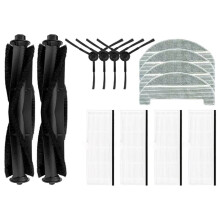 Compatible for Ultenic T10 Robot Vacuum Cleaner Replacement Spare Parts Accessories Main Side Brush Hepa Filter(14pcs)