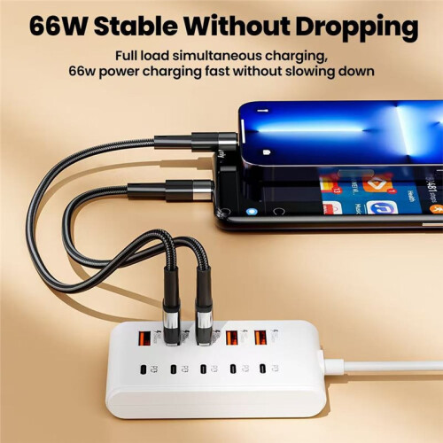 10Port Fast USB Charger Power Strip Multi- HUB Adapter Socket Desktop Charging Station USB Type C Socket Adapter 2