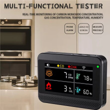 Tuya Wifi 4 in 1 Carbon Monoxide Detector &Natural Gas&Temperature&Humidity Safety for House Tester CO USB -TYPE-C