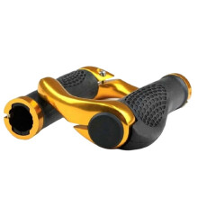 2PCS the Comfiest Ergonomic Bicycle Handlebar Rubber Grips Anti Slip Contoured Design Aluminum Alloy Inner Ring Clamps D