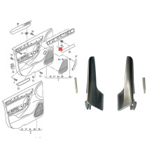 1 Par de Presilhas Cromadas para Maçaneta Interna da Porta 7P6867101S 7P6867102S para 7P 11-14 Fivela da Maçaneta Interna de Abertura da