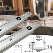 1 Satz Aluminium T-Nut- und Gehrungsschienen-Schieber-Set - Robustes Gehrungslehren-Set für die Holzbearbeitung - Werkzeug für die Werkbank