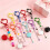 32pcs Beadable Keychains Bulk Kit, DIY Random Color -Shaped Keychain Bead Rod Set, Cute Chain Bars for  Gift 3