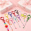 32pcs Beadable Keychains Bulk Kit, DIY Random Color -Shaped Keychain Bead Rod Set, Cute Chain Bars for  Gift 4