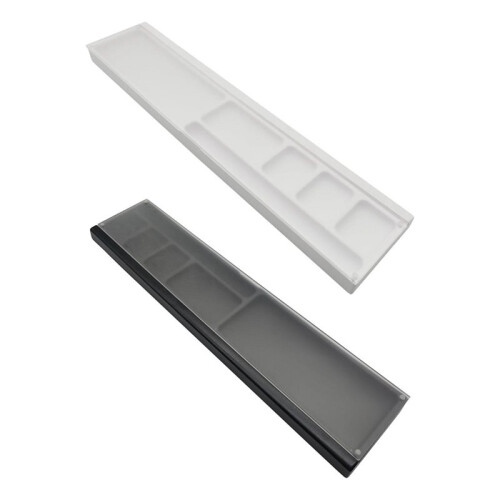 Mechanical Keyboard Wrist Rest Pad with Clear Lid Partition Storage Case Typing Mat Hand Rest Desktop Storage Box Black 2