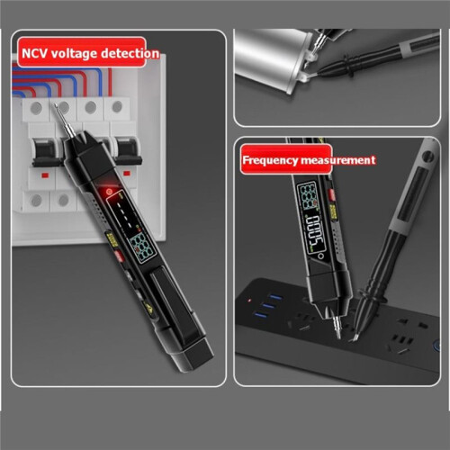Digital Pencil Multimeter 4000 Count Auto-Ranging Flashlight AC/ Voltage Resistance Frequency Capacitance Diode Tester 2