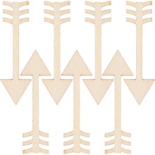 100 piezas de rodajas de madera de 40 mm para manualidades, adornos DIY, flechas de madera natural de color