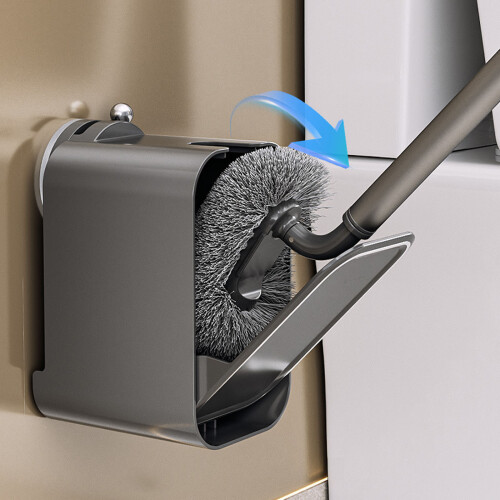 Flexible, biegbare Toilettenbürste,-Dunkelgrau 1