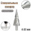 Drill Bits for 4-32/6-60mm Step Drill Bits for Spiral Hole Drill for Wood/Metal Core Drill Bit 3