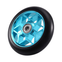 Ruedas de Scooter de 110 mm, Reemplazo de Scooter Acrobático, Buje de Rueda de Aluminio, Accesorios para Scooter de Patada con Rodamientos Azul Claro