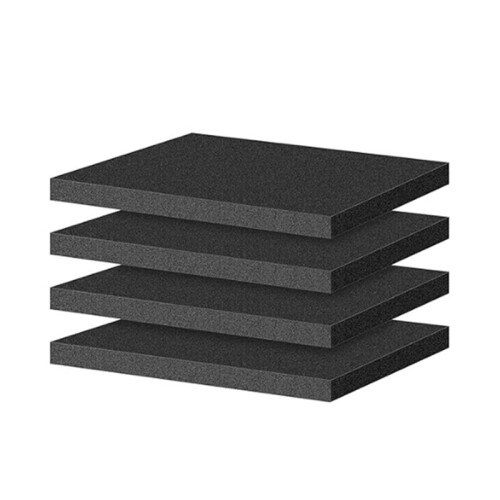 Polyethylene Foam Sheets, 4P 16 X 12 X 1 Inch Cuttable Tool Box Case Inserts, Black Cushion Packing Pads for Toolbox 1